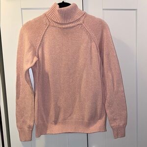 Pink Turtleneck Sweater Petite Medium Karen Scott